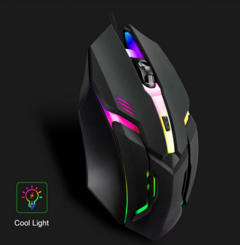 High-Quality Ergonomic Gaming Mouse with 4-Button, USB RGB Backlit Mouse for Desktop and Laptop Computers