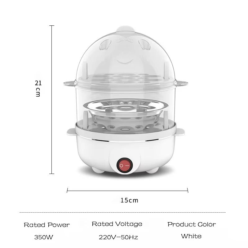 EggEase Double-Layer Electric Egg Cooker & Steamer