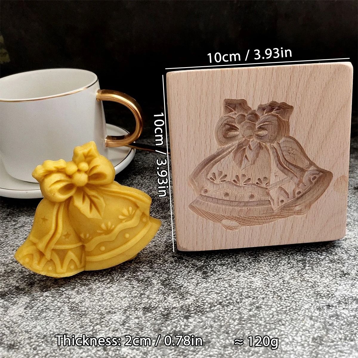 Christmas 3D Engraved Wooden Cookie Mold