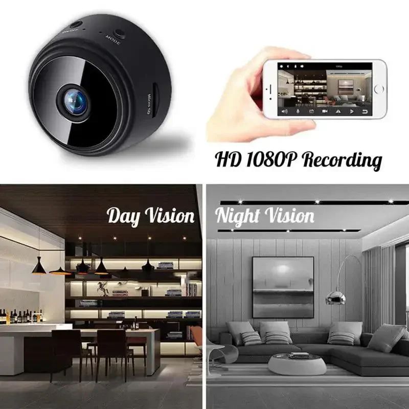 A9 Mini WiFi Security Camera 1080P with Night Vision & Smart App Control