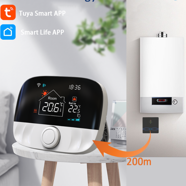 RF Wireless Thermostat Smart WiFi Floor Heating for Gas Boiler, Tuya Temperature Controller Receiver