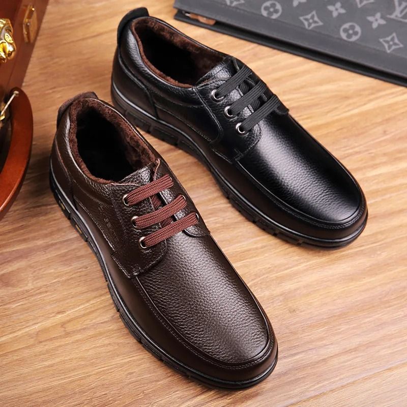 Mens Genuine Leather Lightweight Comfort Loafers