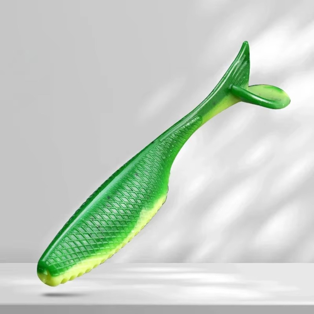 Fishing Soft Bait Floating Feature, T-Tail Design Slow-Sink Action Swimbait Set