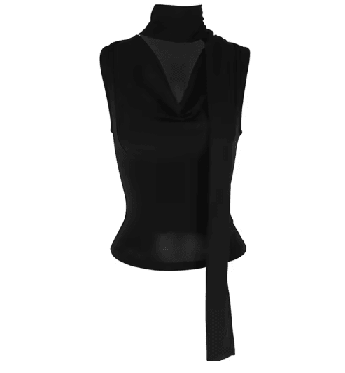 Womens V-Neck Slim Tank Top Knitted Bandage Streetwear Camisole