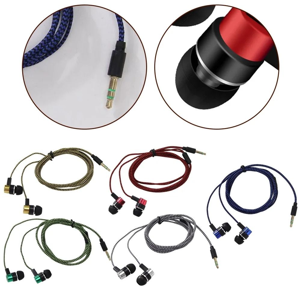 3.5mm In-Ear Wired Headphones – Deep Bass Stereo Earbuds with Noise Isolation