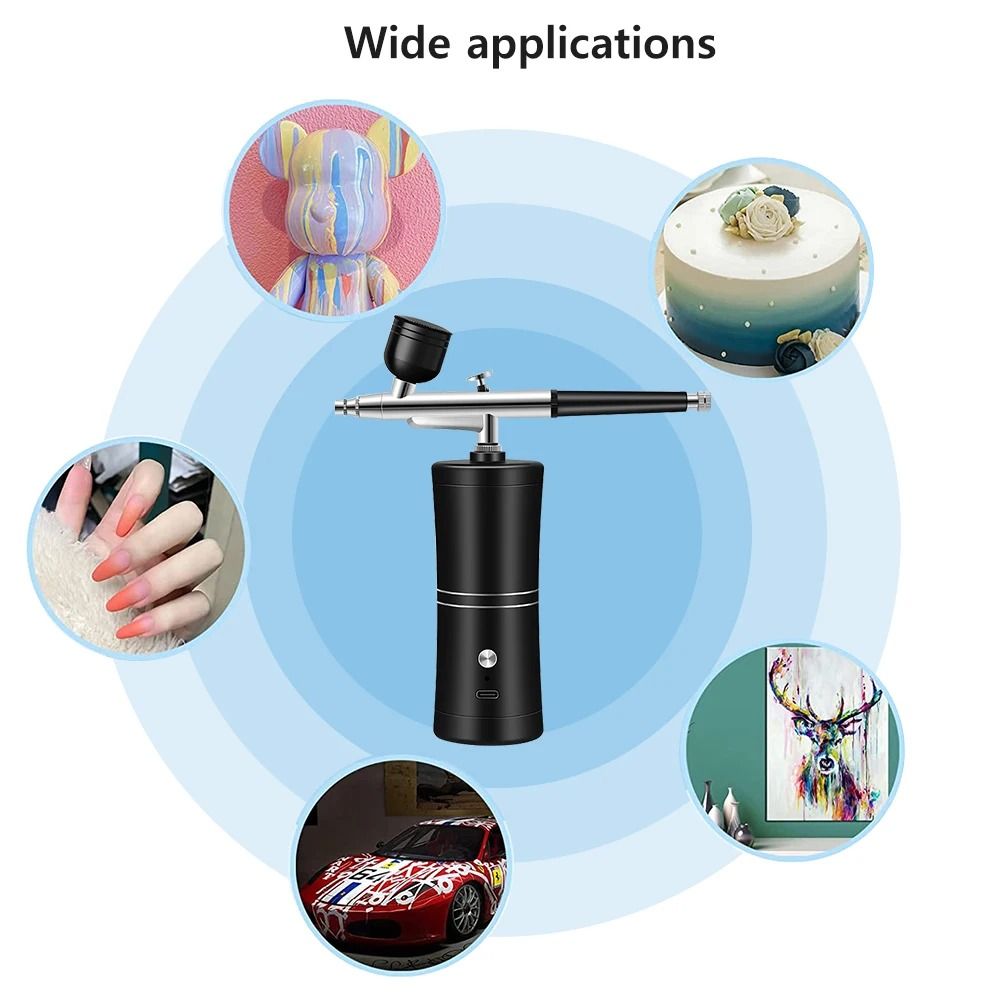 Portable Cordless Nail Art Airbrush Compressor Set