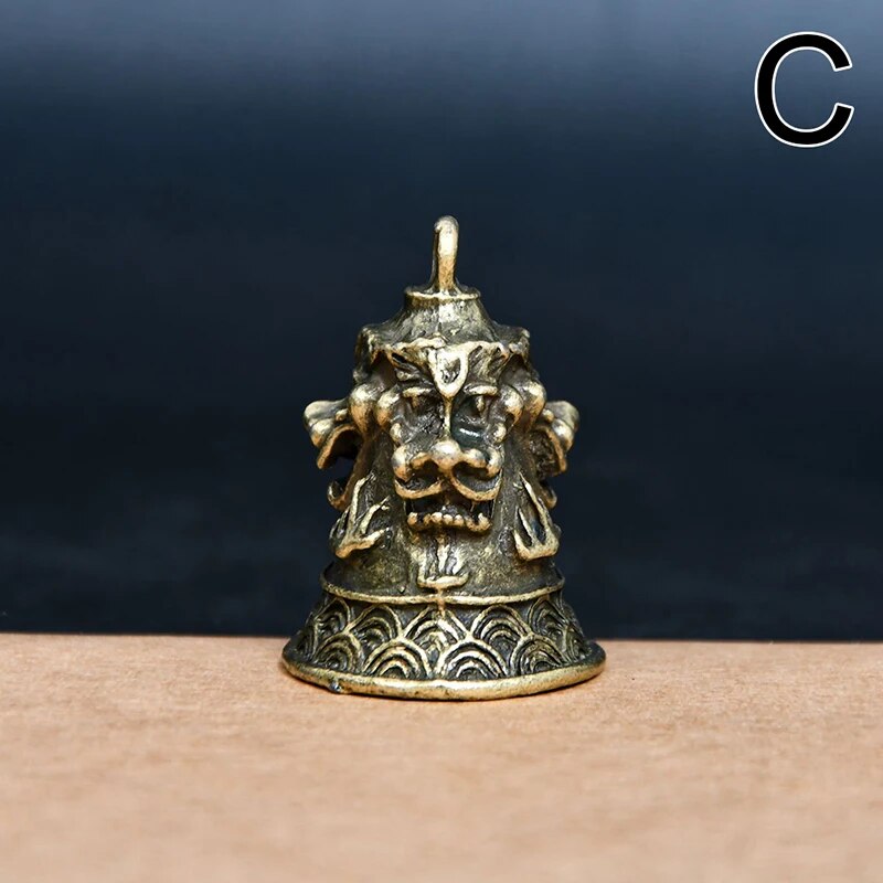 Brass Handicraft Die-casting Scripture Bell: Tibetan Bronze Home Decor
