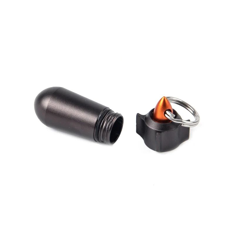 Waterproof Aluminum Mini Pill Box Keychain – Portable Travel Pill Container & Vitamin Holder