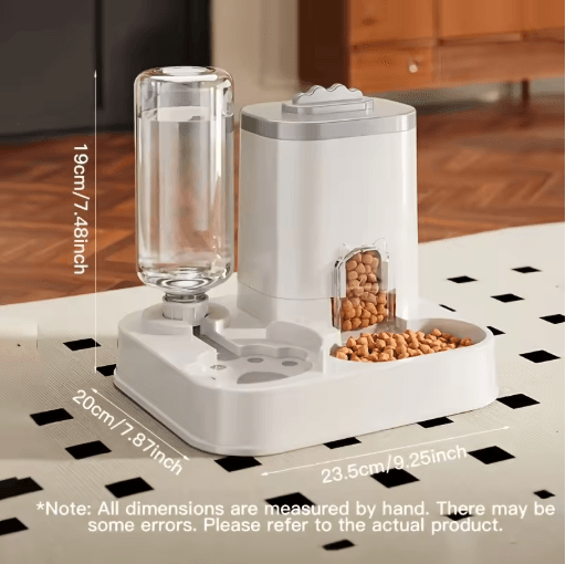 Automatic Cat Water Dispenser & Gravity Pet Feeder Spill Proof Large Capacity Design