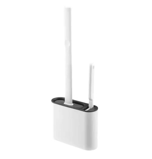 Silicone Toilet Brush Set – Flat Head Flexible Wall-Mounted Toilet Bowl Cleaner