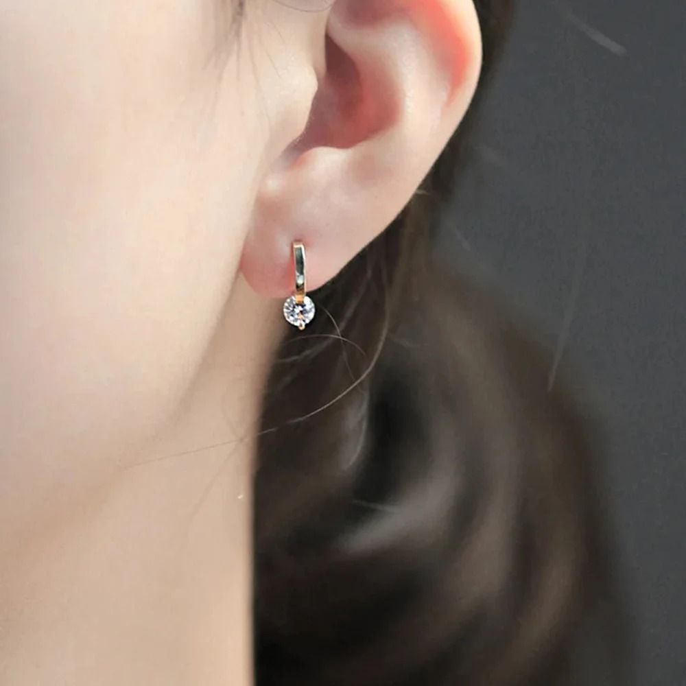 Classic Gold Tone Sparkling Stud Earrings
