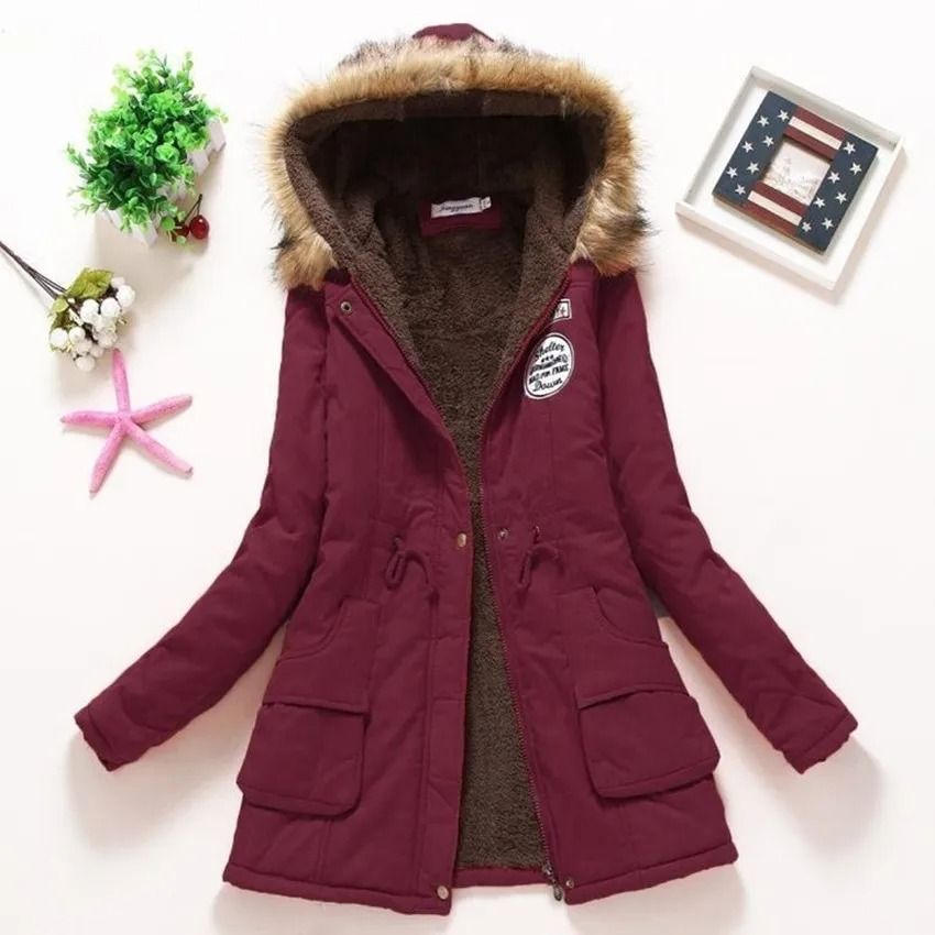 Womens Padded Hooded Cotton Jacket