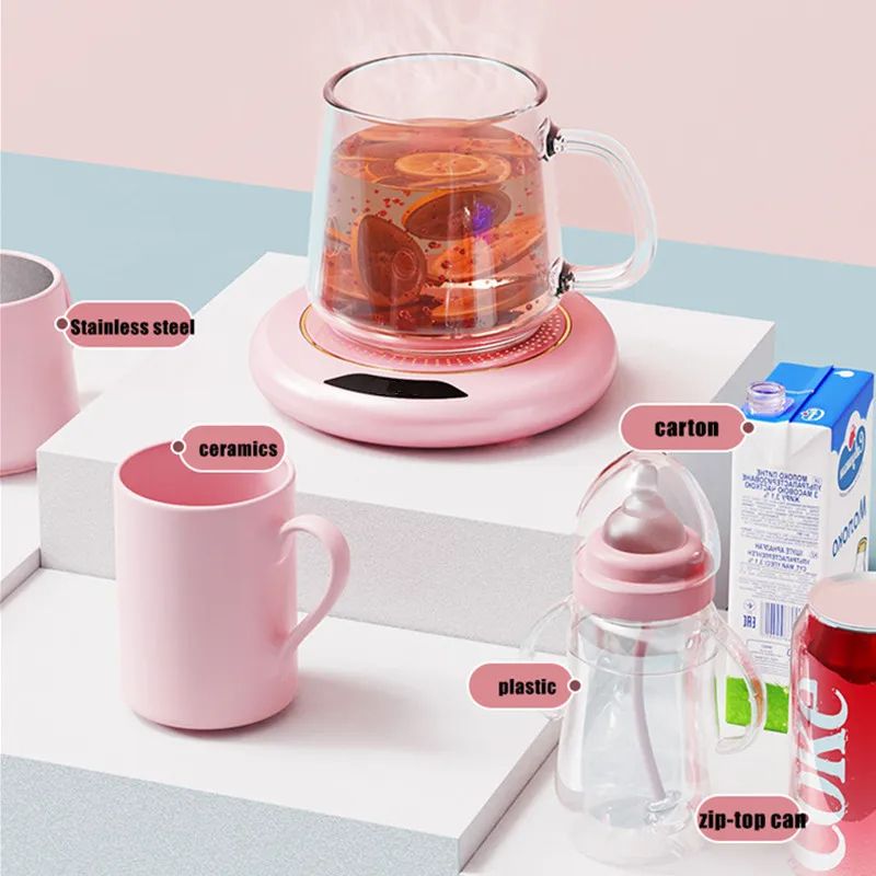 Constant Temperature USB Home Heating Coaster, Thermostatic Mug Warmer with Speed Adjustment for Coffee, Tea, Office Use