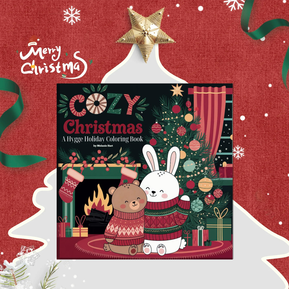 Relaxing Coloring Activities for Teens and Adults, Christmas Coloring Books, Perfect for Christmas and Halloween Parties