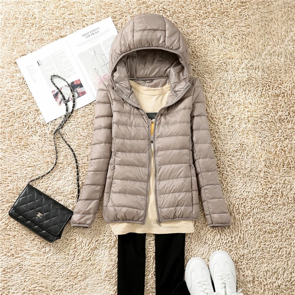 Ultra Lightweight Packable Hooded Puffer Jacket