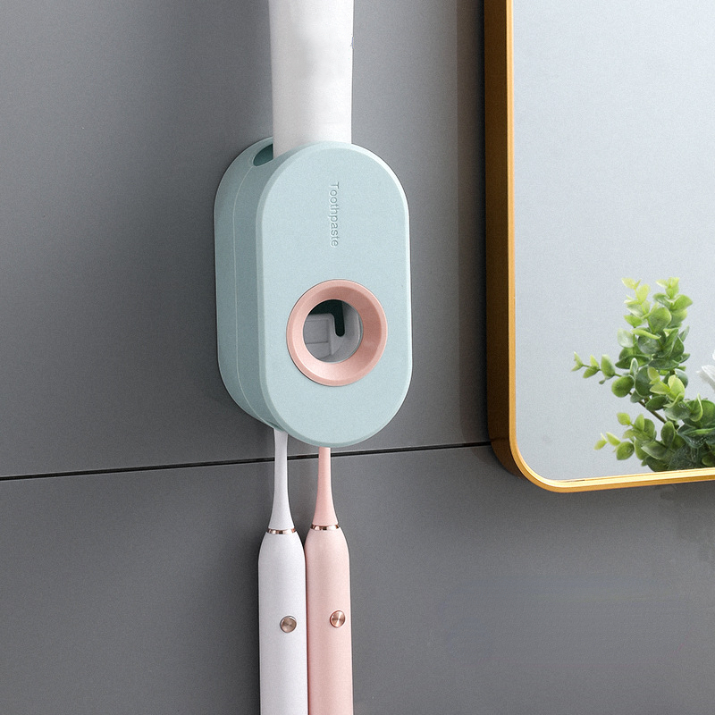 Automatic Toothpaste Dispenser Squeezer Bathroom Dust-proof Wall-mounted Holder