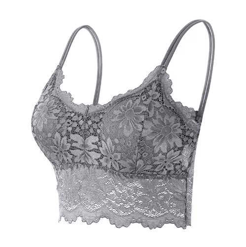 EleganceFit Seamless Wireless Lace Bralette Top