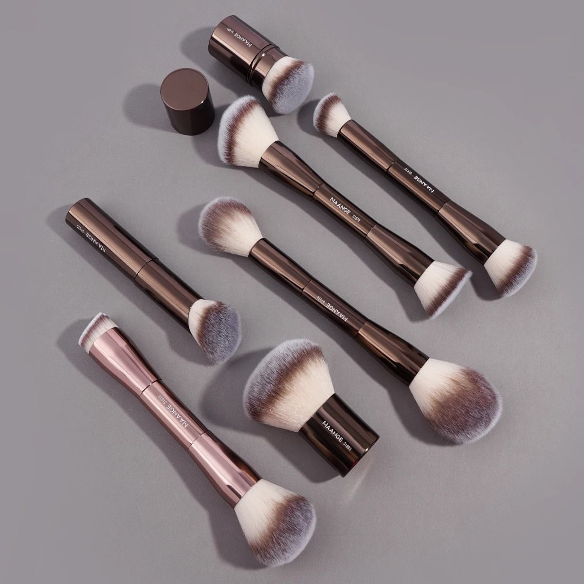 Maange Makeup Brushes Double Head Foundation Powder Concealer Blusher Bronzer Makeup Brush