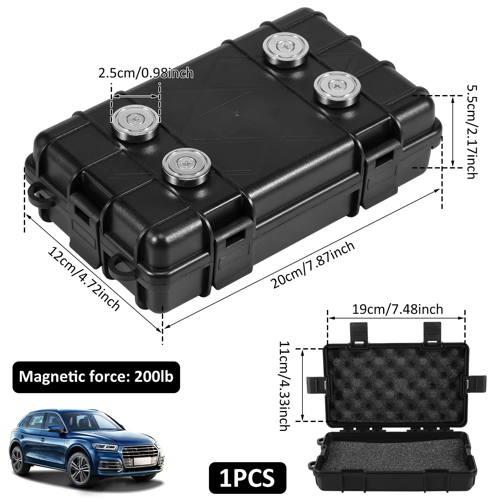 Waterproof Magnetic Key Holder Under Car Hidden Spare Key Box