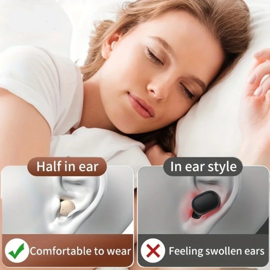 Mini Wireless Sleep Earphones with Noise Reduction and High Clarity Audio