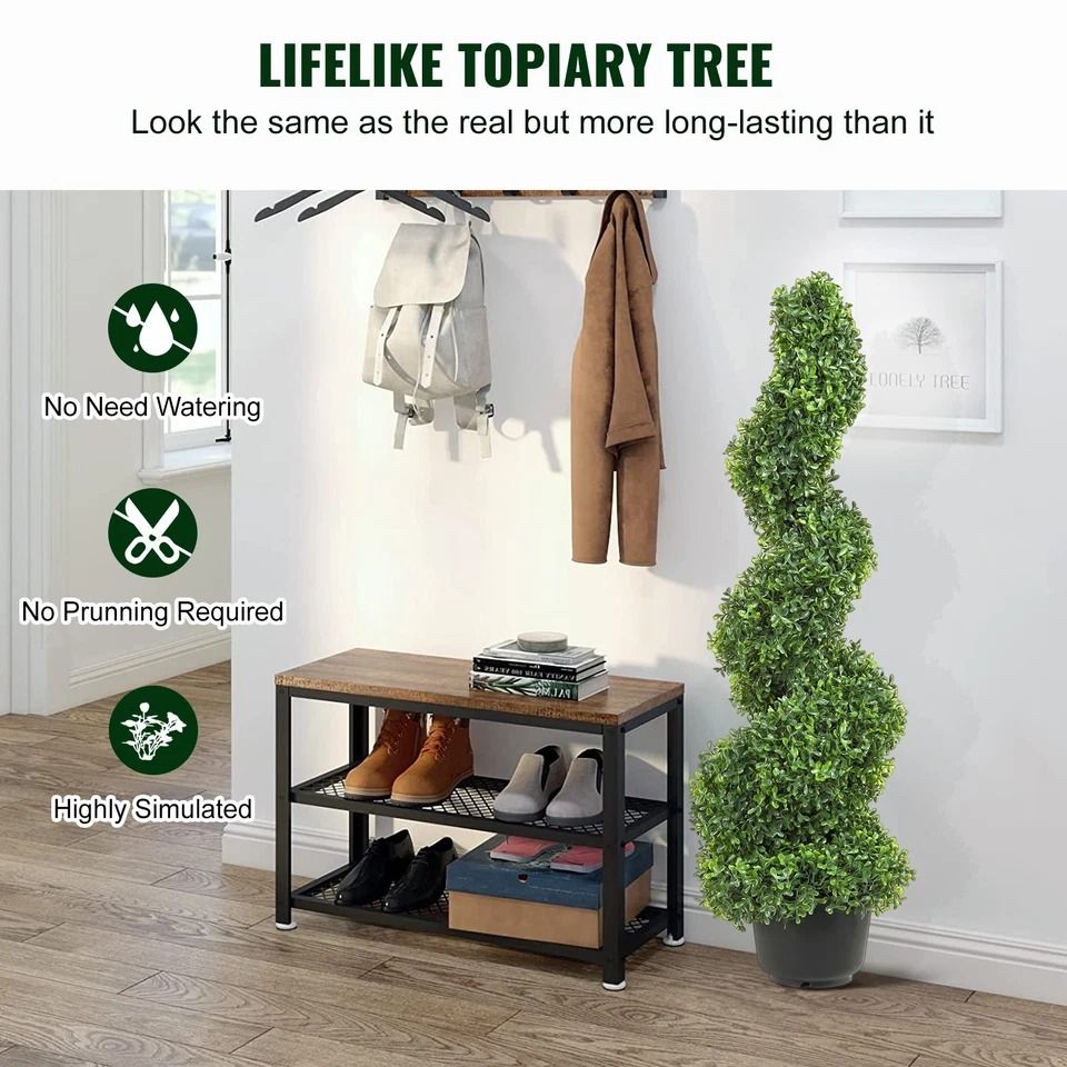 Artificial Topiary Tree with Interchangeable Leaves for Home Decoration Lifelike, Customizable Greenery