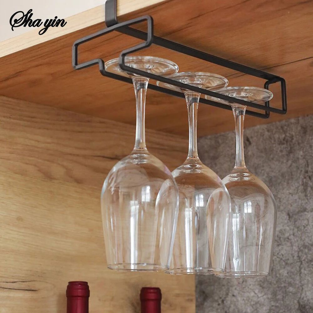 Inverted Hanging Wine Glass Holder Rack