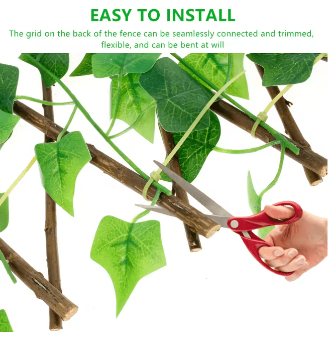 GreenHaven Expanding Garden Privacy Fence Artificial Ivy Trellis Screen