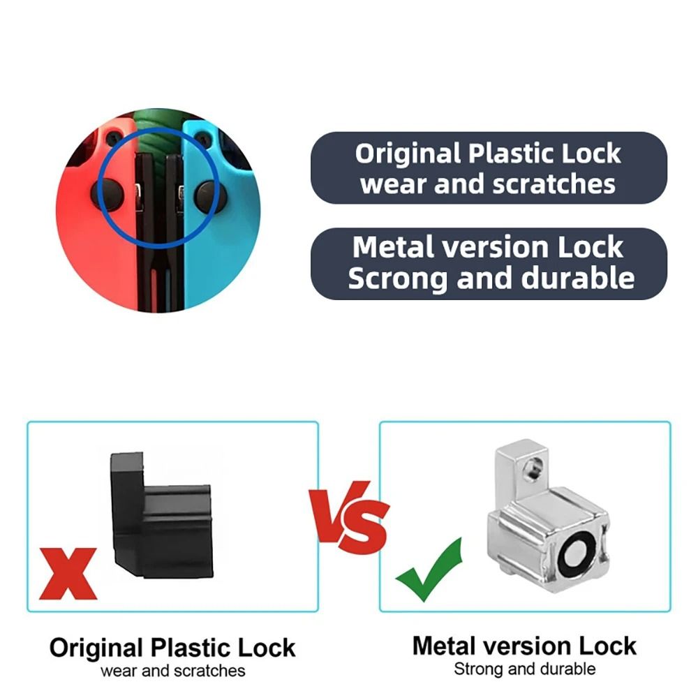 Metal Replacement Latch Buckles for Joy Con Controllers