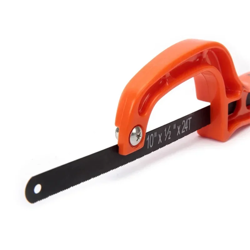 Mini Adjustable Hacksaw Portable Woodworking Hand Saw with Plastic Handle for Garden & DIY Projects