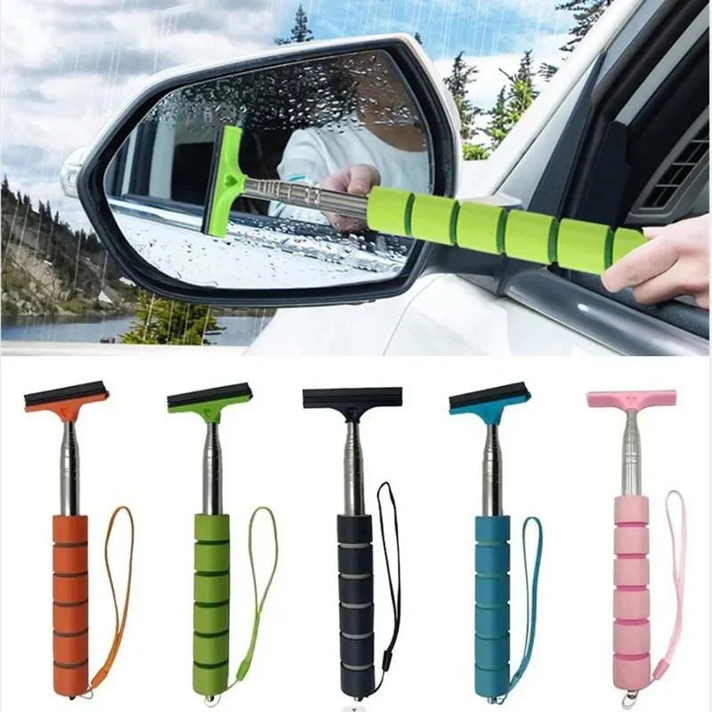 Telescopic Car Rearview Mirror Cleaning Wiper Brush