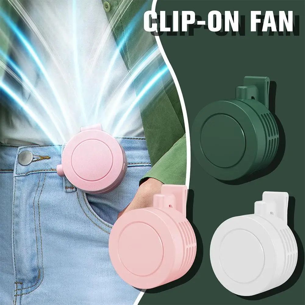 CoolClip Portable Mini USB Fan Clip On Rechargeable Personal Cooling Fan