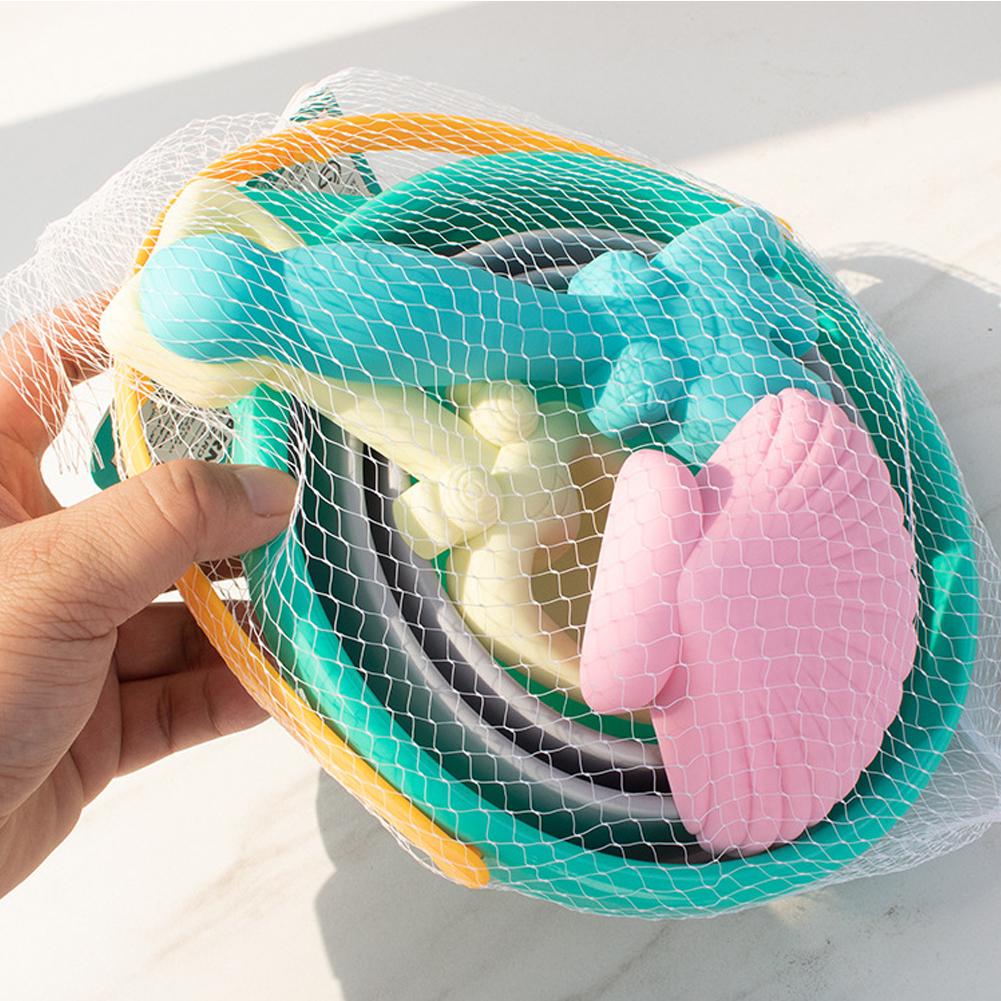 Foldable Kids Beach Bucket Set Travel Sand Toy Kit with Shovel