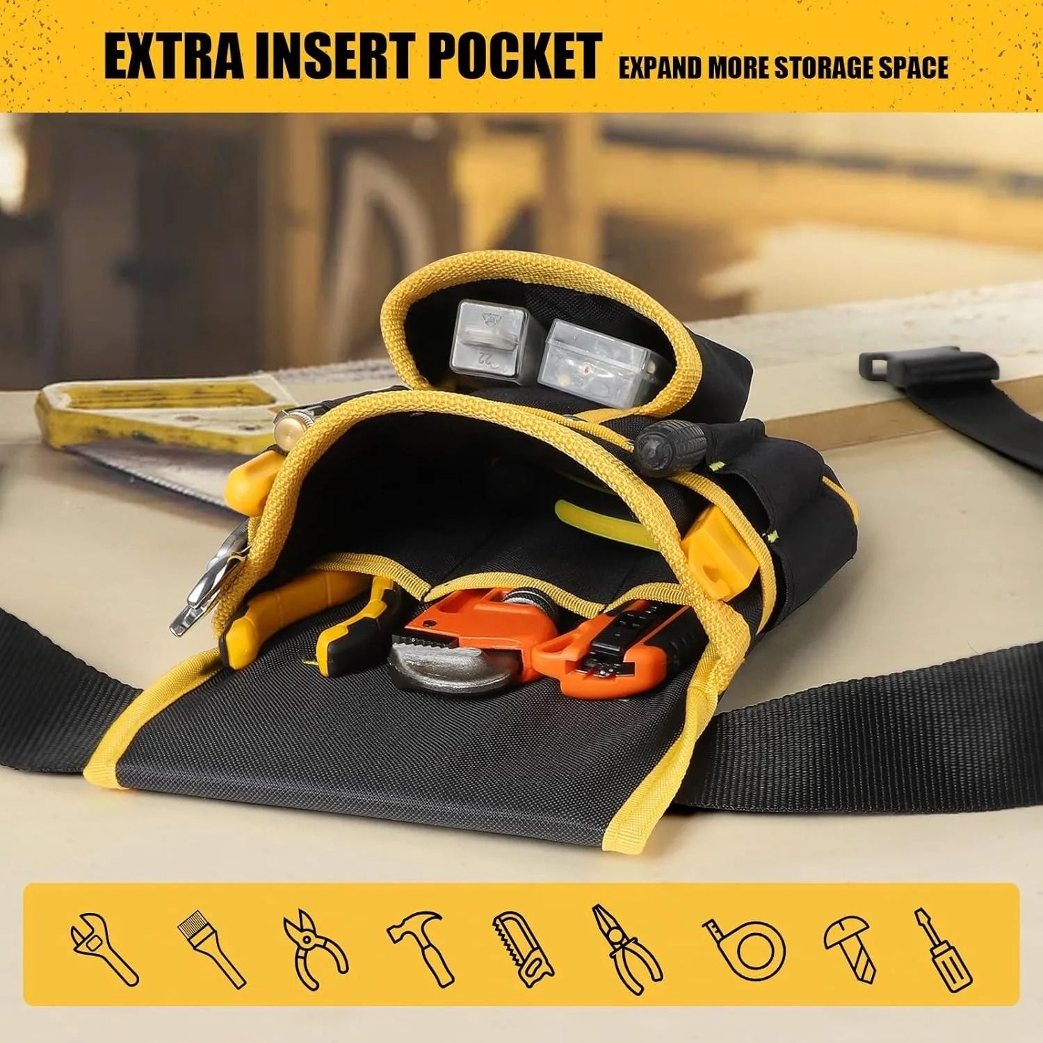 Versatile Tool Belt Bag & Heavy-Duty Waist Apron
