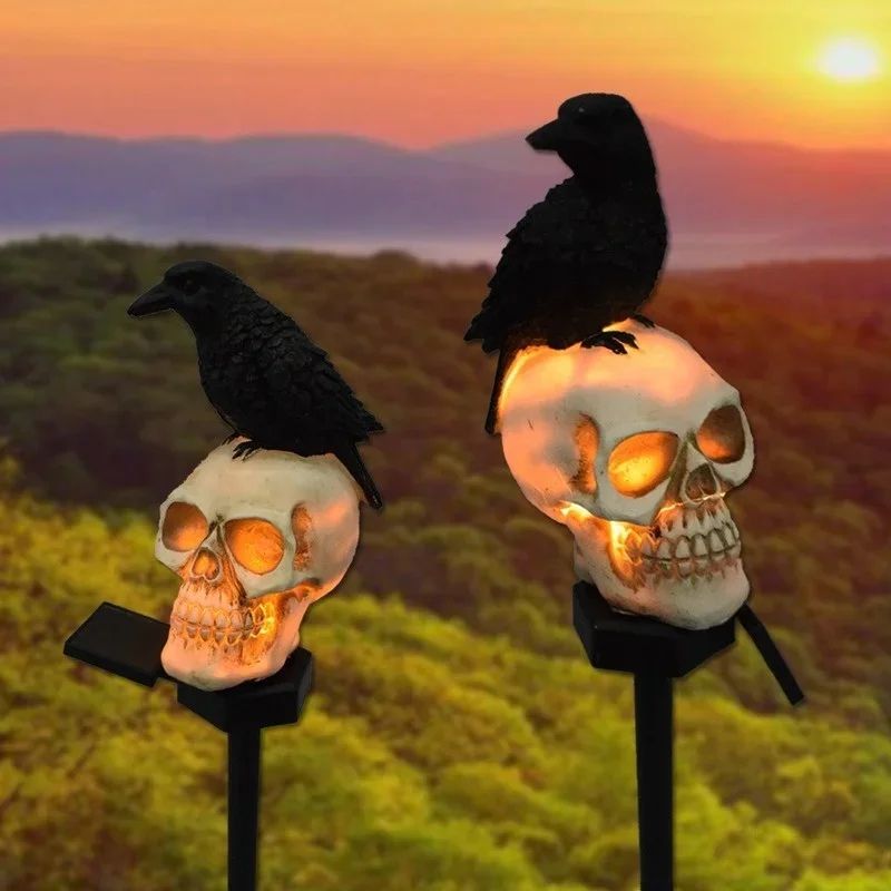Halloween Outdoor Light-Up Skeleton Ghost – Horror Grimace Yard Decoration for Home, Party & Garden