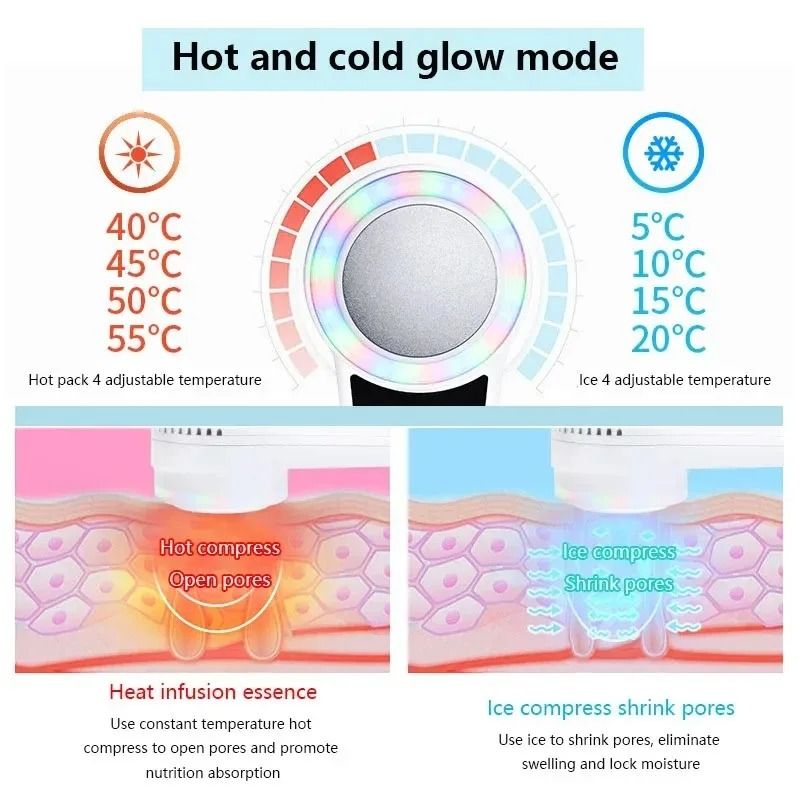 Cryotherapy Face Care Device Hot Cold Hammer Skin Lifting Acne Treatment