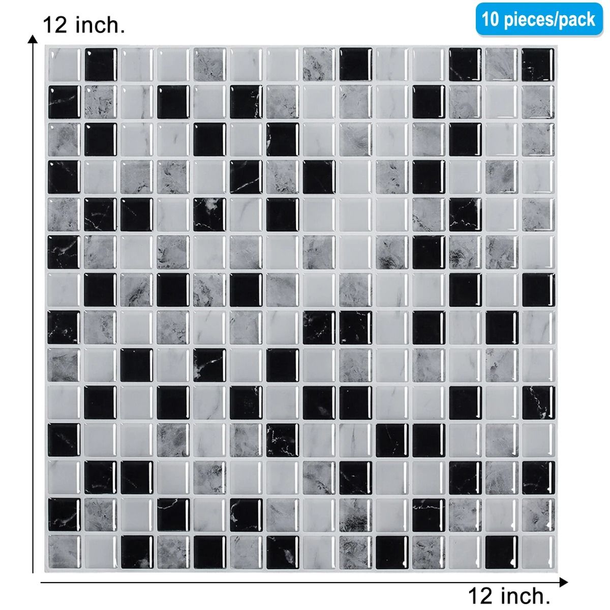 3D Waterproof Kitchen Wall Tiles | 12x12 Inch Strong Adhesive Mural | Premium Peel and Stick Home Wallpaper