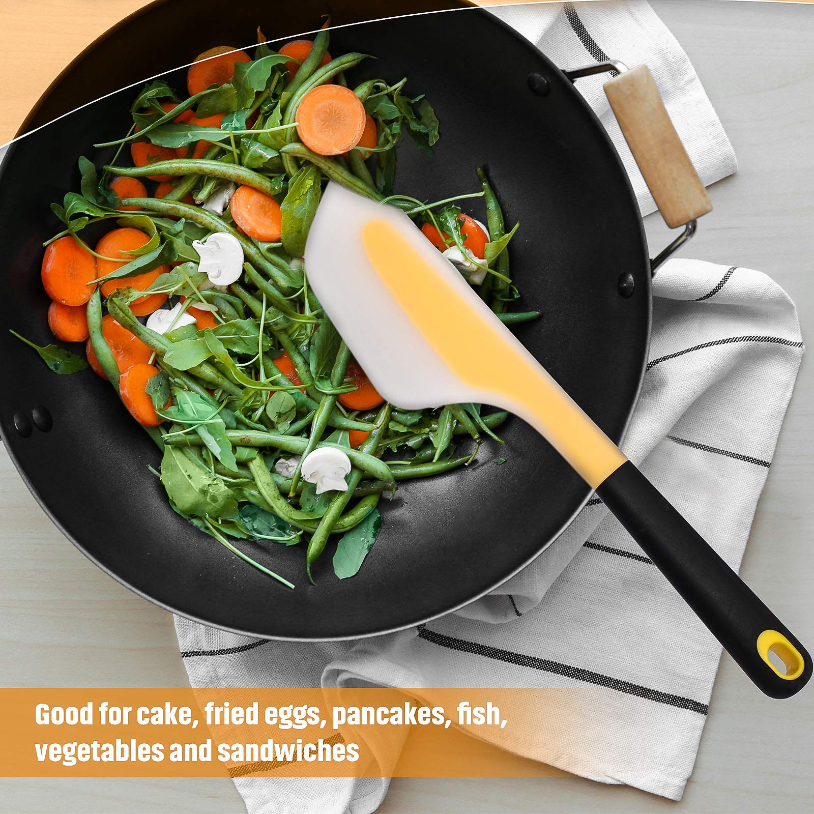 Non Stick Omelette Spatula Turner Pastry Scraper Heat Resistant Cake Cream Butter Scraper Baking Tool Flour Mixing