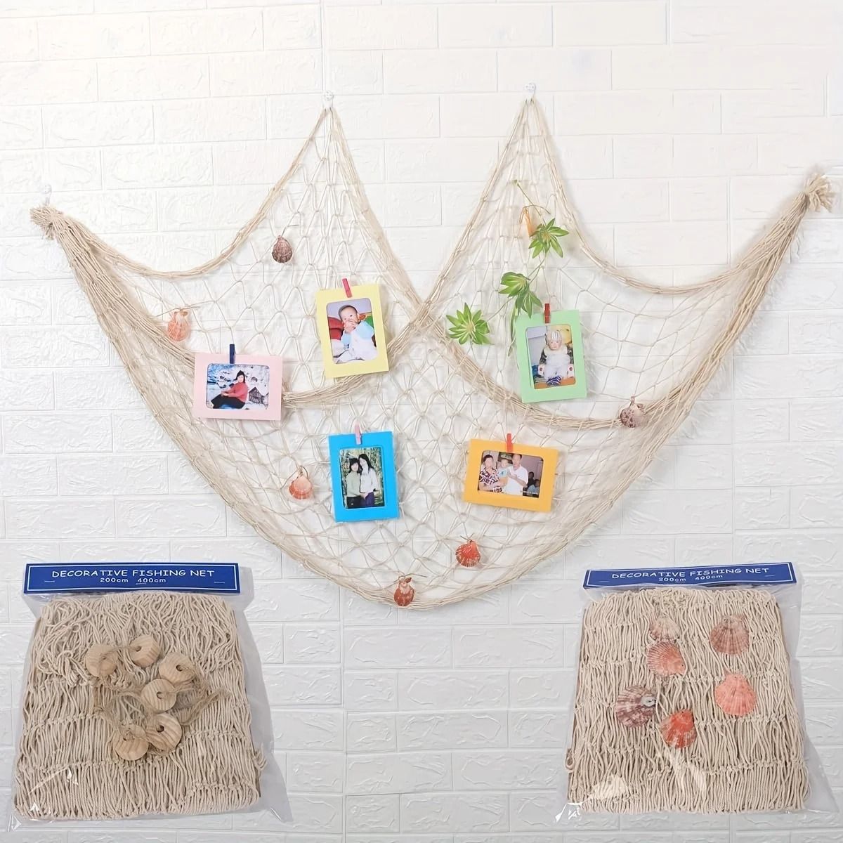 Naval Fishing Net Wall Hanging – Hawaiian Ocean Theme Decor for Beach, Pirate & Nautical Party Celebrations