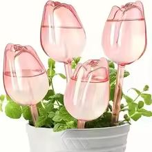 Pink Tulip Automatic Plant Watering Balls for Indoor and Outdoor Plants