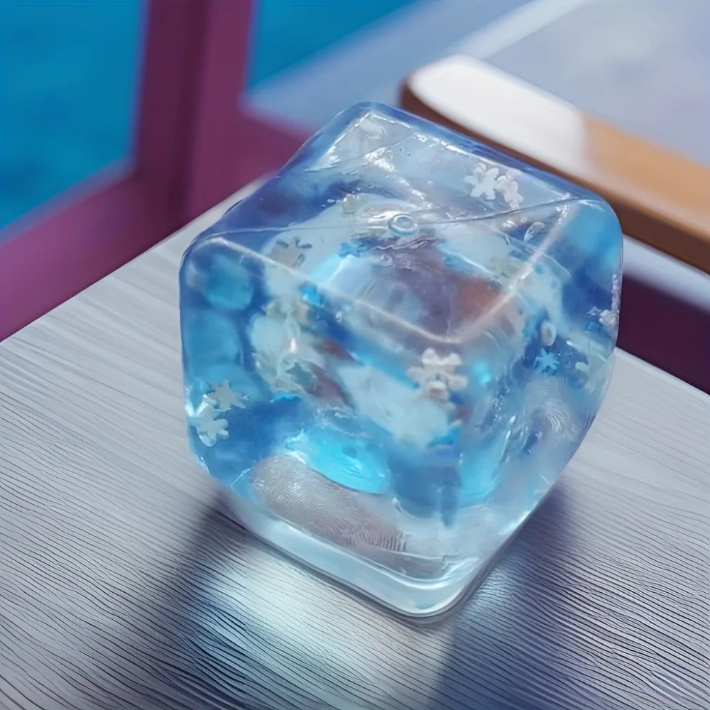 Squishy Ice Cube Stress Balls for Kids and Adults, Funny Anxiety Relief & Sensory Fidget Toys for Stress Calming