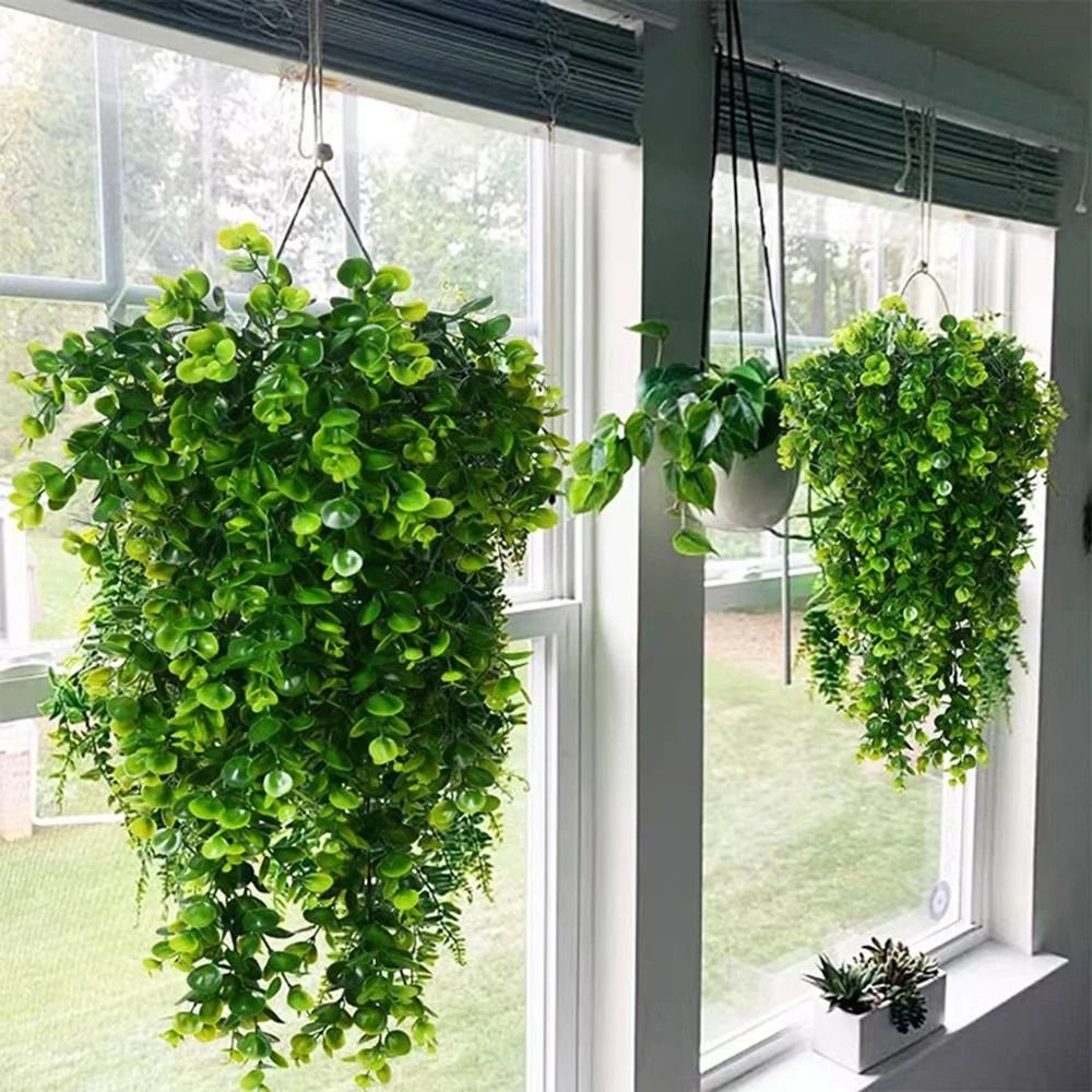 Artificial Hanging Fern Vine Wall Decor Green Plant Garland for Home Balcony and Events