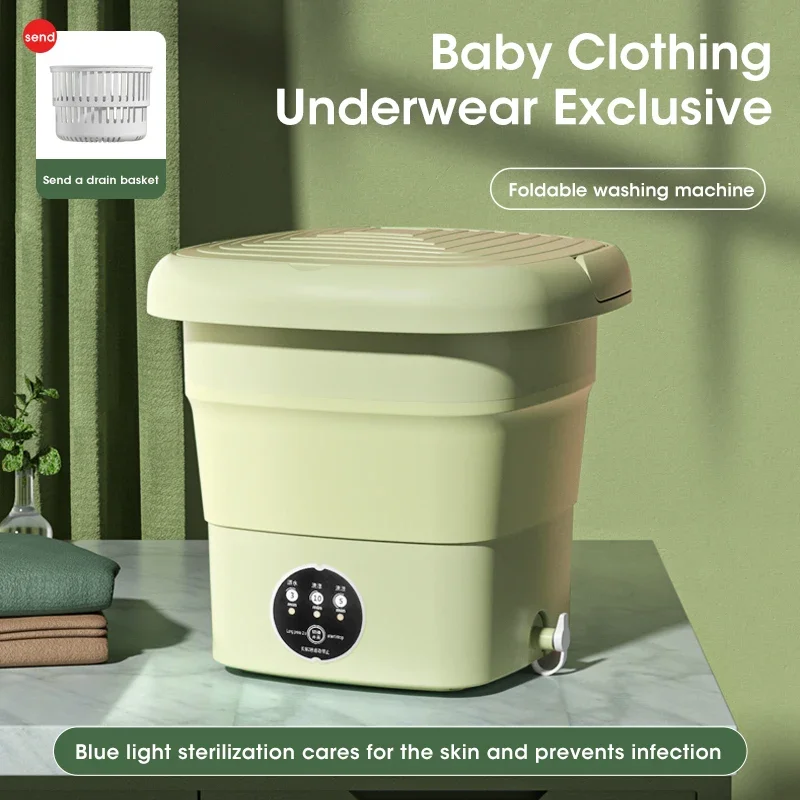 Compact Dehydrating Washing Machine for Socks and Underwear