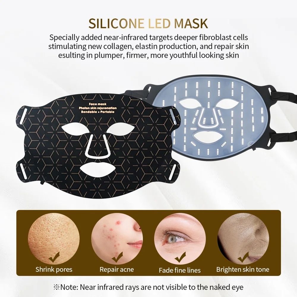 3D Silicone Face and Neck LED Phototherapy Mask