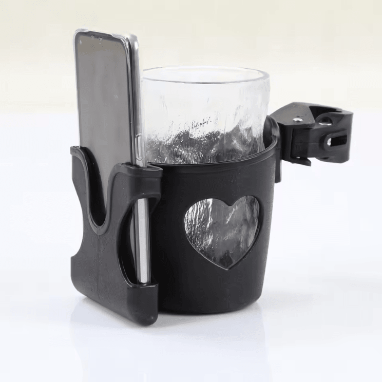2-in-1 Baby Stroller Cup Holder – Universal Bottle & Phone Mount Organizer