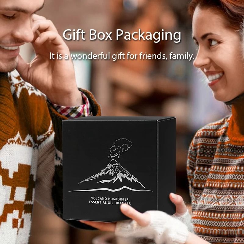 Volcanic Aroma Diffuser 130 ml USB Humidifier with Flame Night Light
