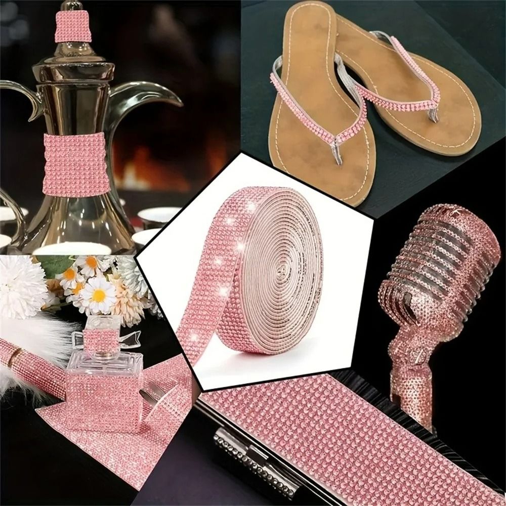 Self-Adhesive High-Fidelity Crystal Rhinestone Ribbon Trim Tape