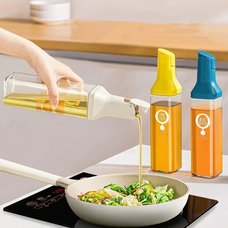 500ml Glass Oil Dispenser Bottle Leak Proof Kitchen Container