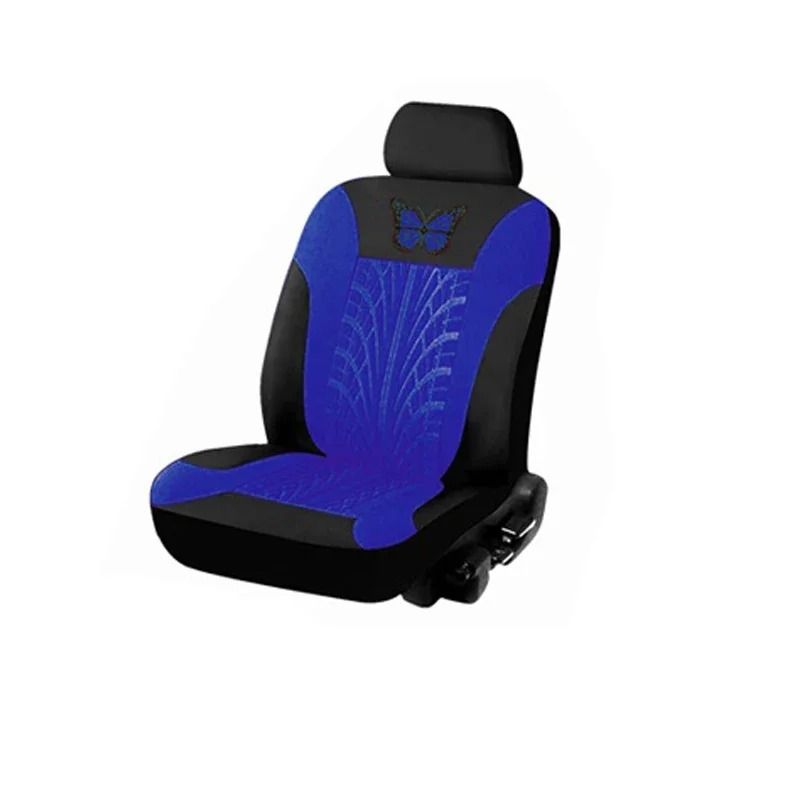 Universal Car Seat Cover Full Set with Butterfly Embroidery Design