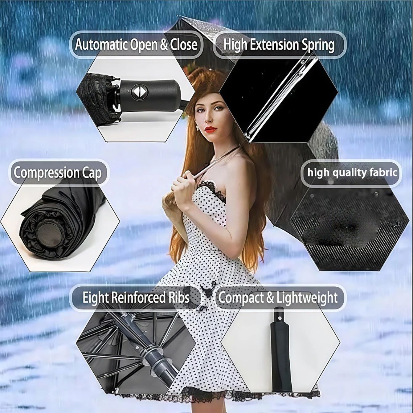 Automatic UV Protection Folding Umbrella