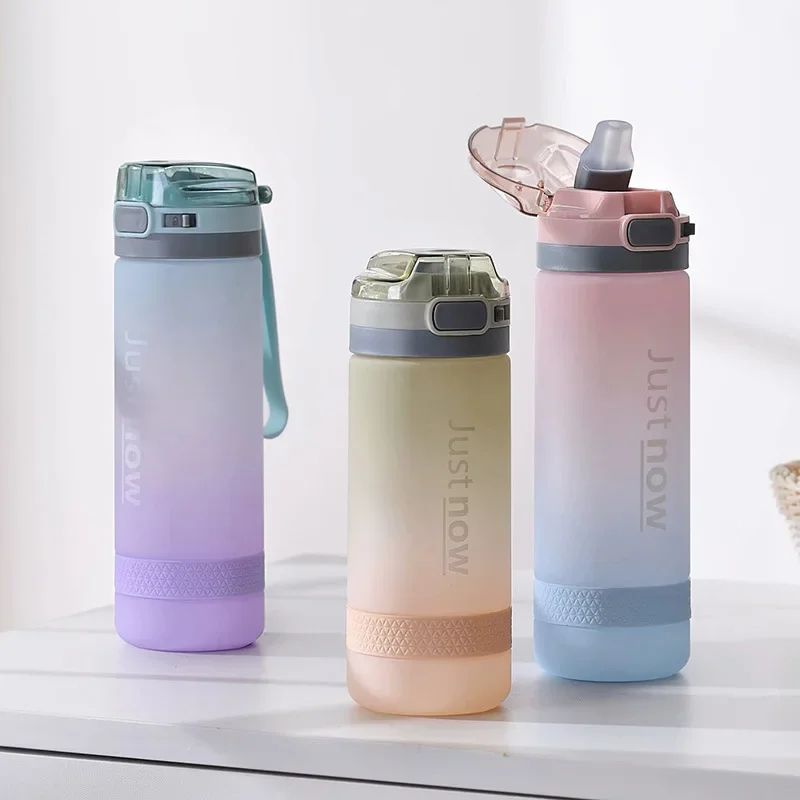 600ml Water Bottle Portable Sports Shaker Bottle Cute Plastic Drink Bottle for Kids and Teens